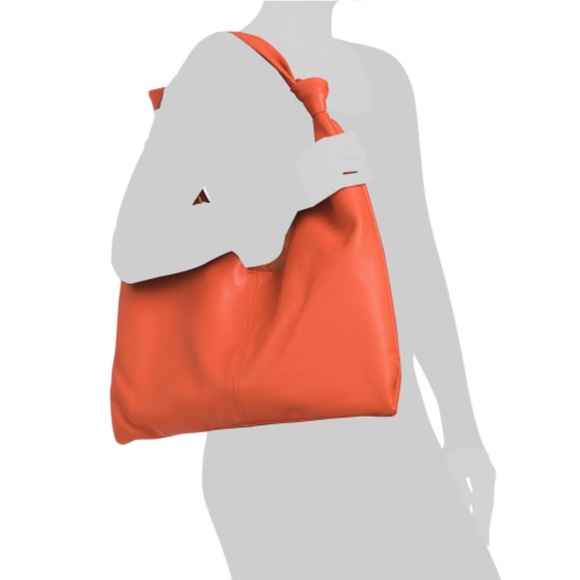 NWT VIOLA CASTELLANI Made In Italy Leather Slouchy Hobo With Knots - Picture 3 of 11